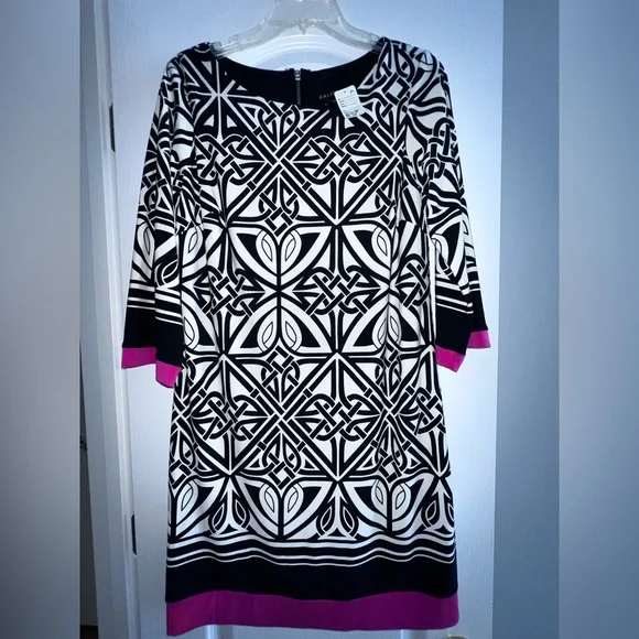 Black, white & pink dress NWT - Picture 1 of 3